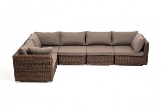 MR1001089 трансформирующийся диван из искусственного ротанга (гиацинт), цвет коричневый